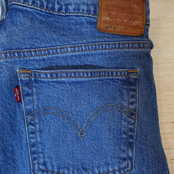 Levi’s Premium 501® S Skinny Jeans Men’s 32x30 Blue Denim Button Fly - Picture 3 of 7